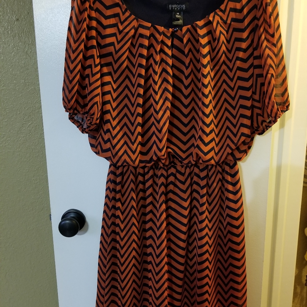 Chevron pattern dress